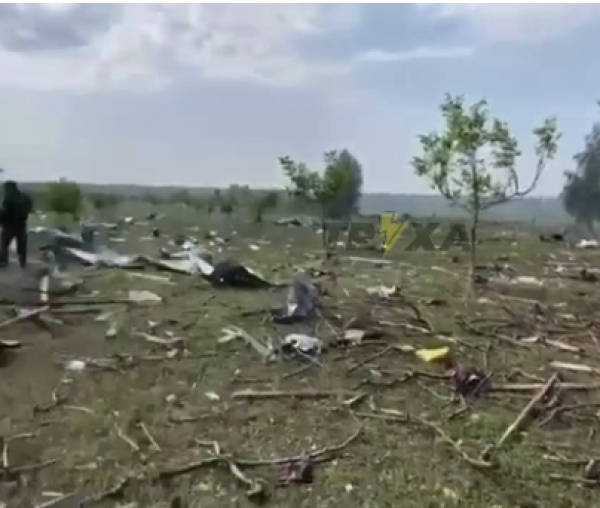 З’явилося відео з місця збитої російської ракети на Уманщині